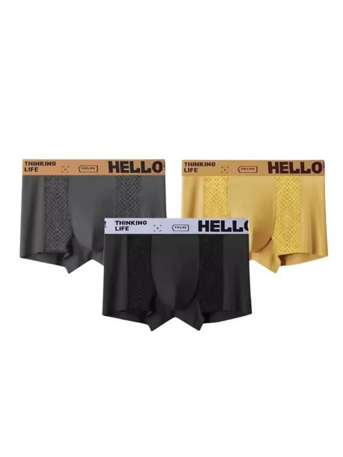 Optew Men Everyday Boxer Briefs Mesh Synthetic Blend