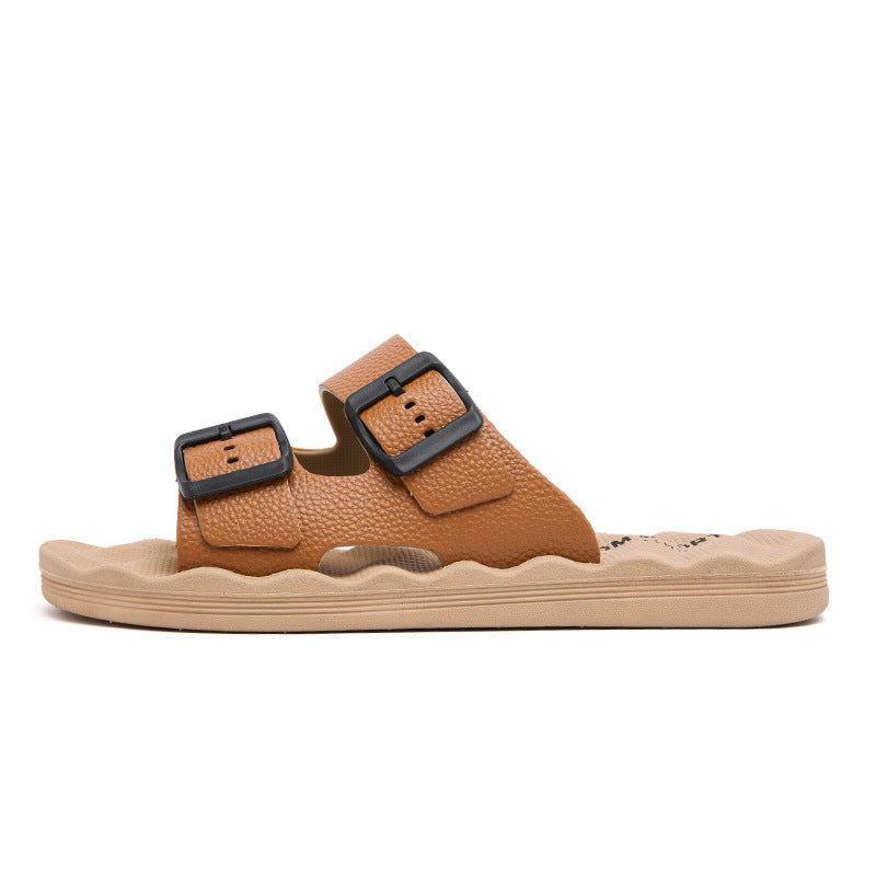 Optew Men’s Double Strap Buckle Sandal