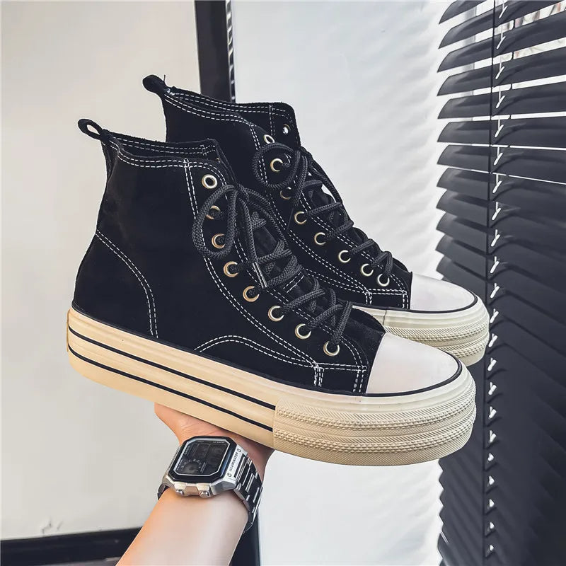 Optew Men’s Platform Suede Sneakers