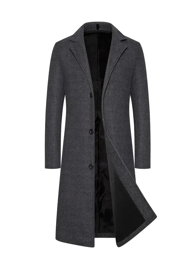 Optew Men’s Classic Long Overcoat