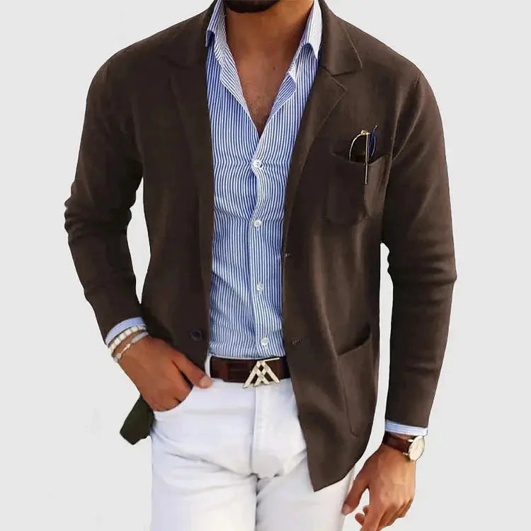 Optew Men’s Casual Knit Blazer