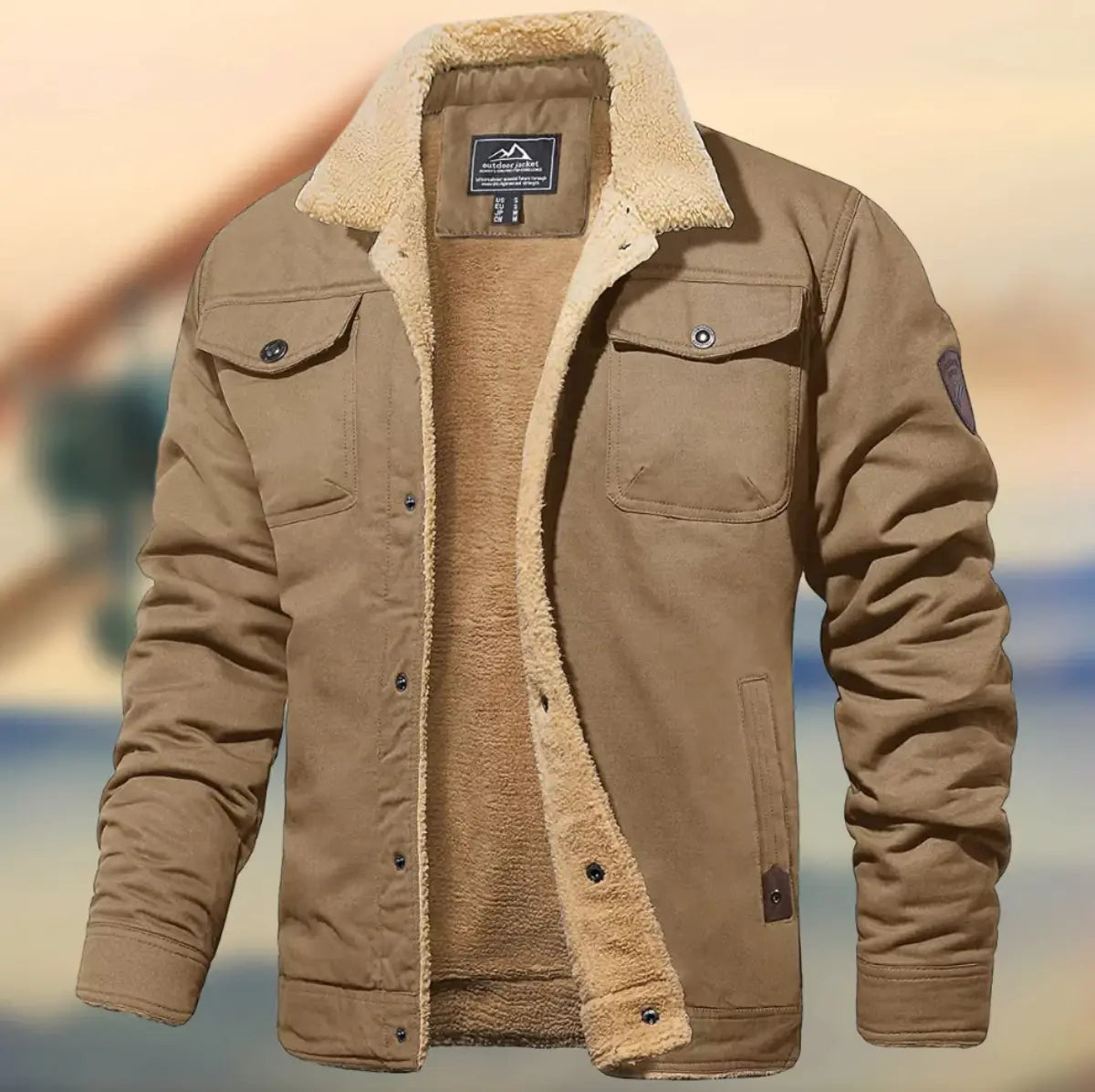 Optew Men’s Teddy-Lined Winter Jacket