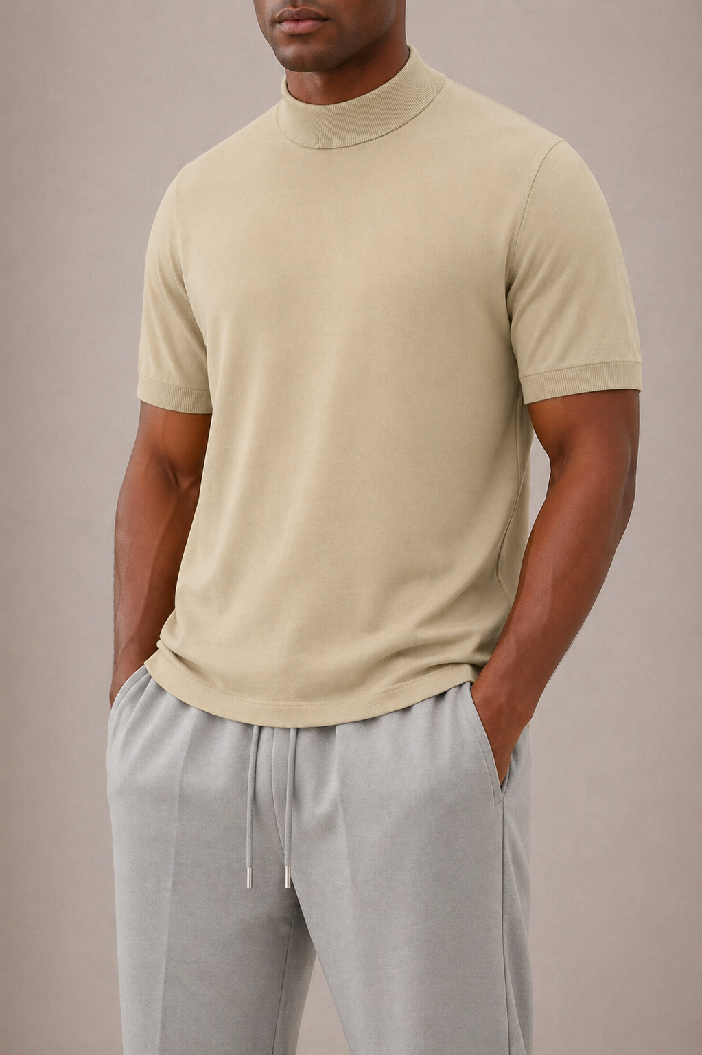 Optew Men’s Turtleneck T-Shirt