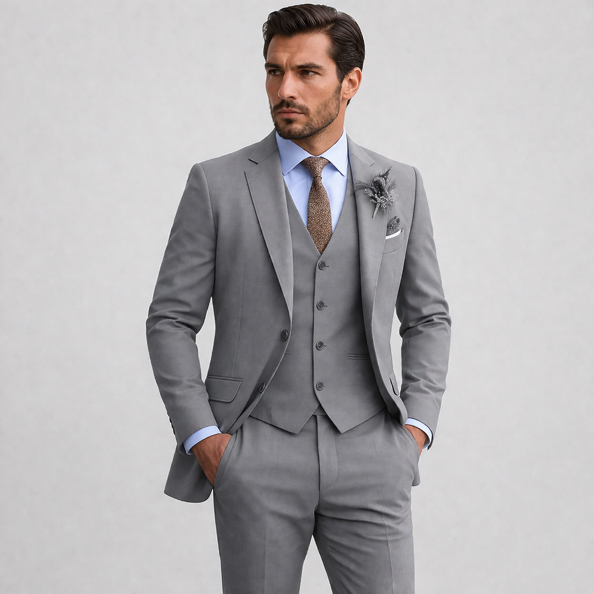 Optew Men’s Three Piece Suit