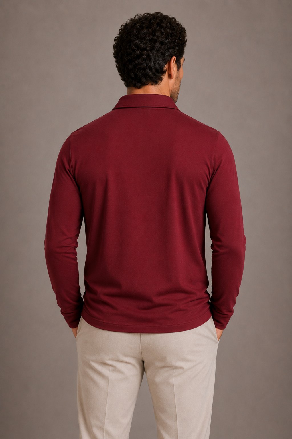 Optew Men’s Long Sleeve Polo Shirt
