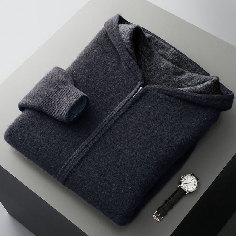 Optew Men’s Reversible Cashmere Hoodie