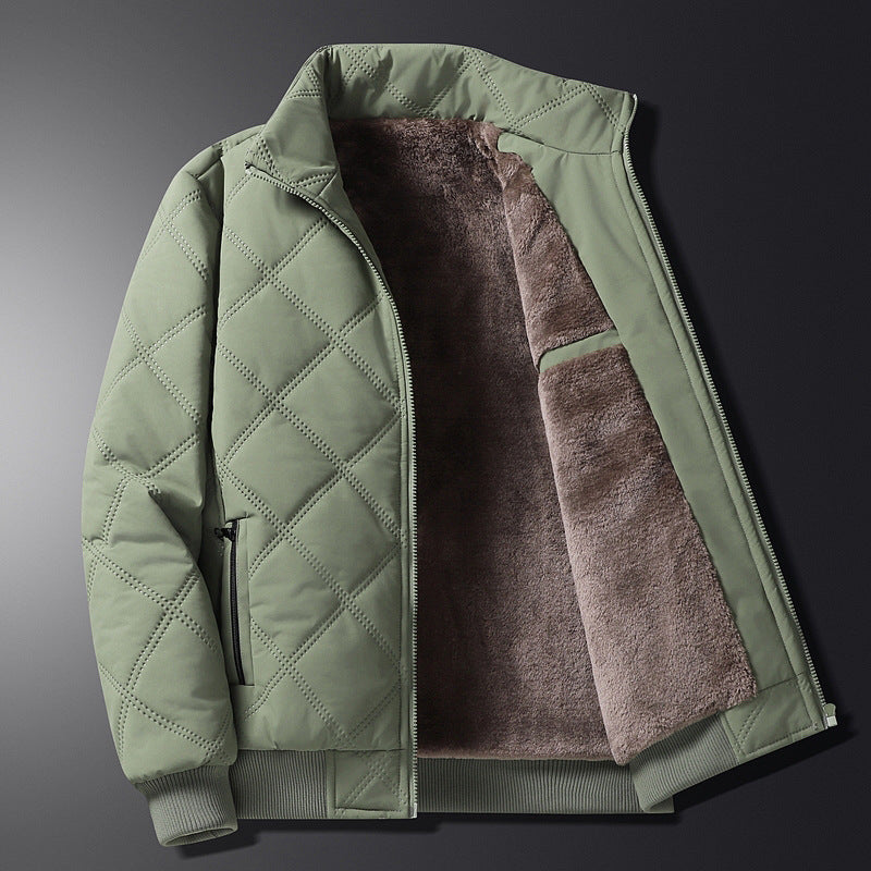 Optew Men’s Quilted Fleece Jacket