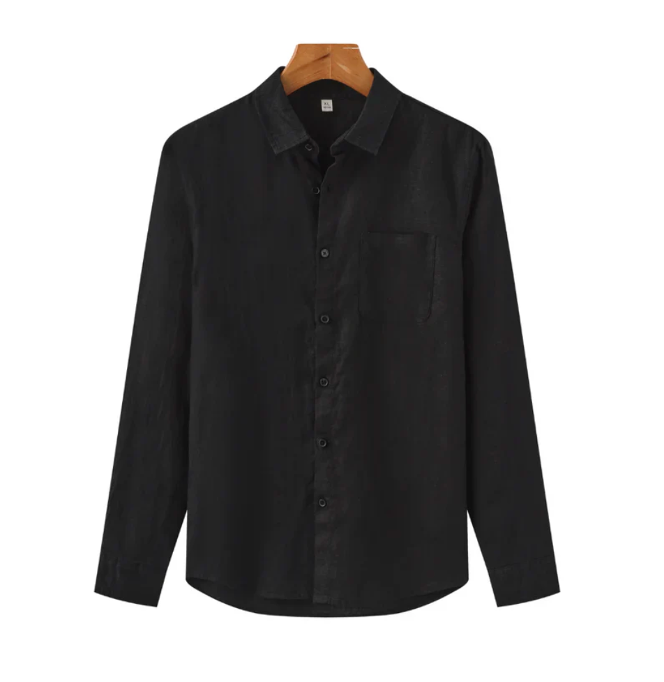 Optew Men’s Linen Long Sleeve Shirt