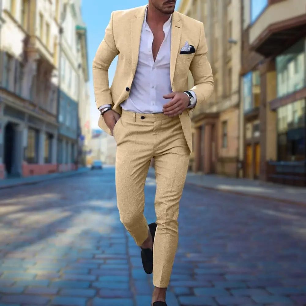Optew Men’s Slim Fit Two-Piece Suit