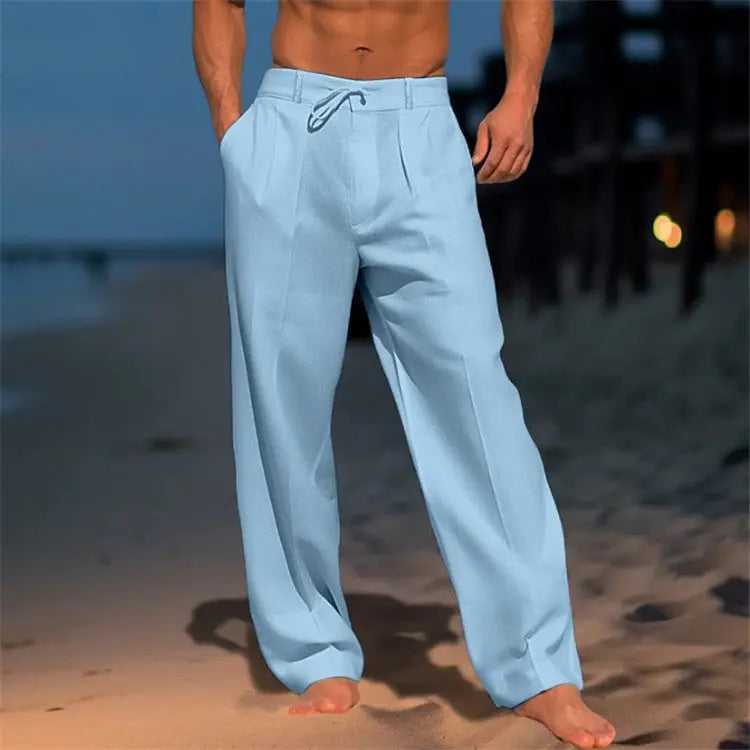 Optew Men’s Lightweight Relaxed Fit Drawstring Trousers
