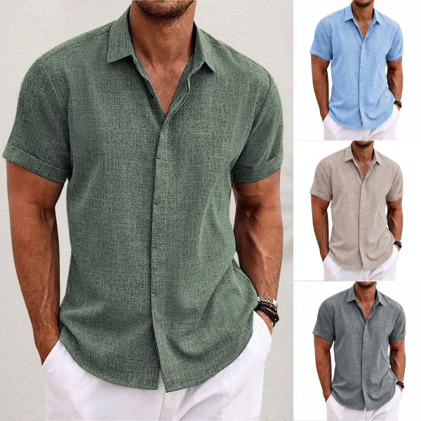 Optew Men’s Linen Summer Shirt