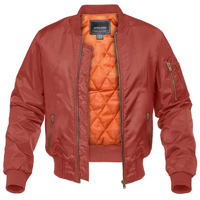 Optew Men’s Quilted Bomber Pilot Jacket