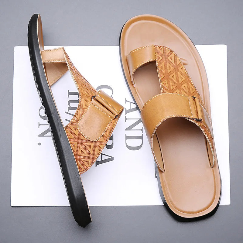 Optew Men’s Geometric Textured Sandals