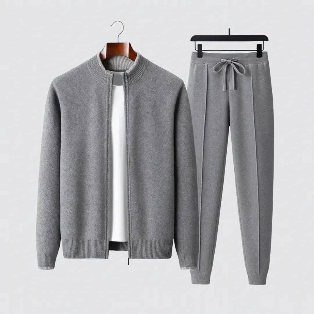 Optew Men's Lounge Set Merino Wool Two-Piece Soft Comfort