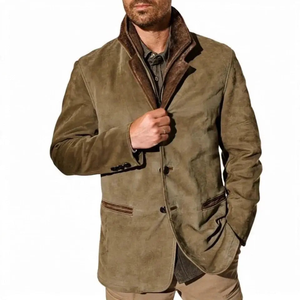 Optew Men’s Button-Up Winter Jacket