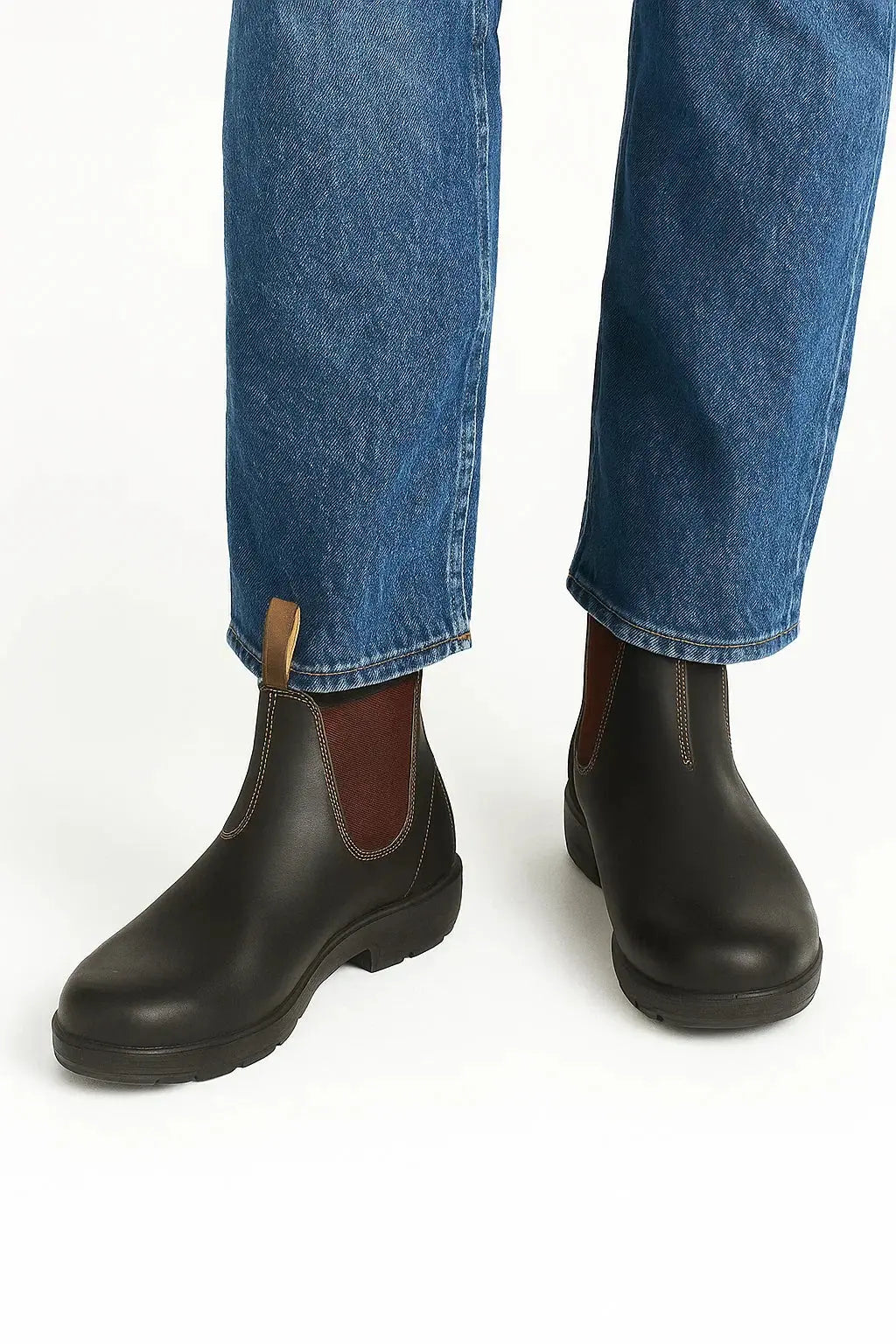 Optew Men's Chelsea Boots Pu Leather Ankle Length with Elastic Panels