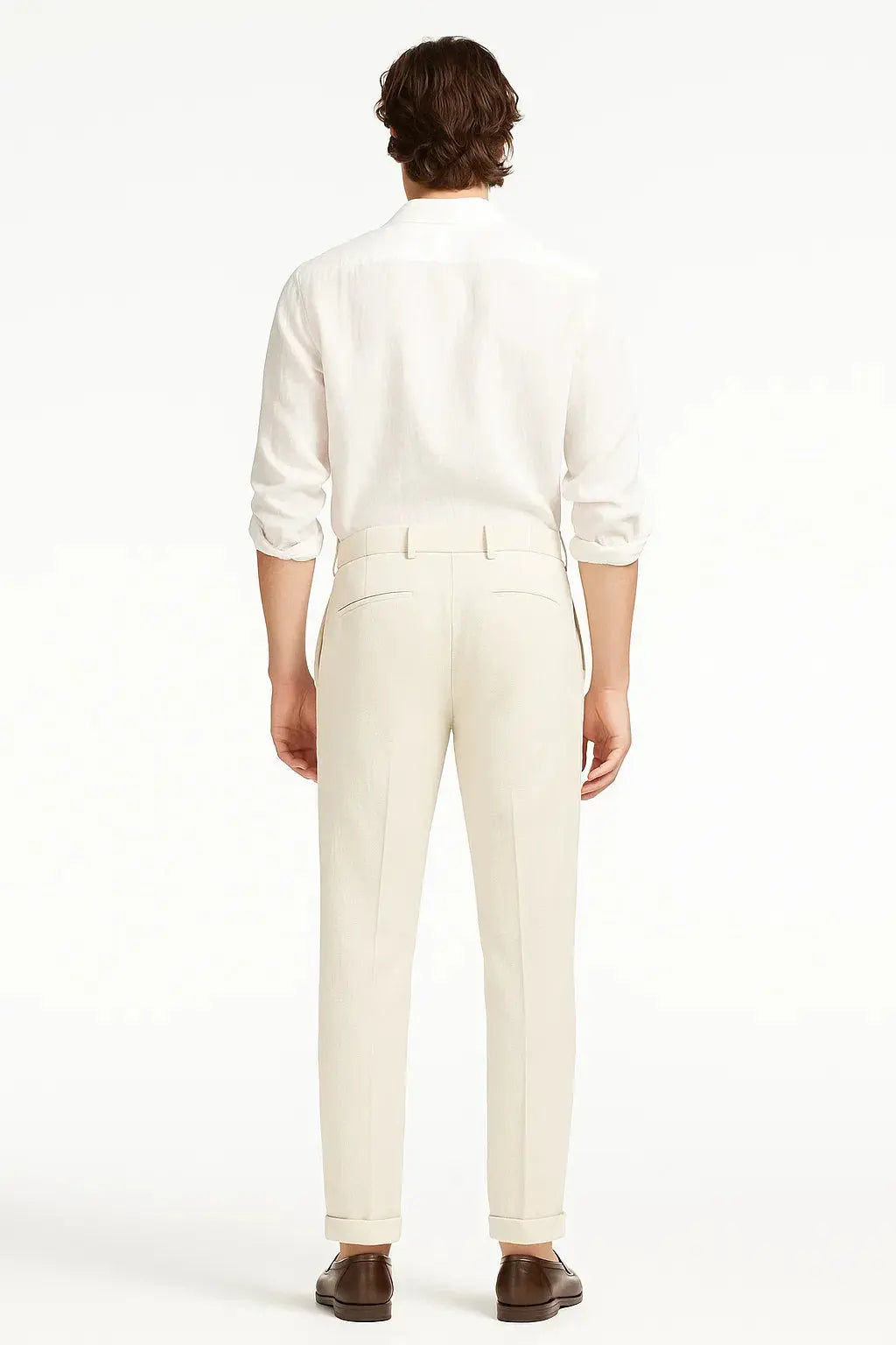 Optew Men's Trousers Modern Fit Cotton Elegant with Folds