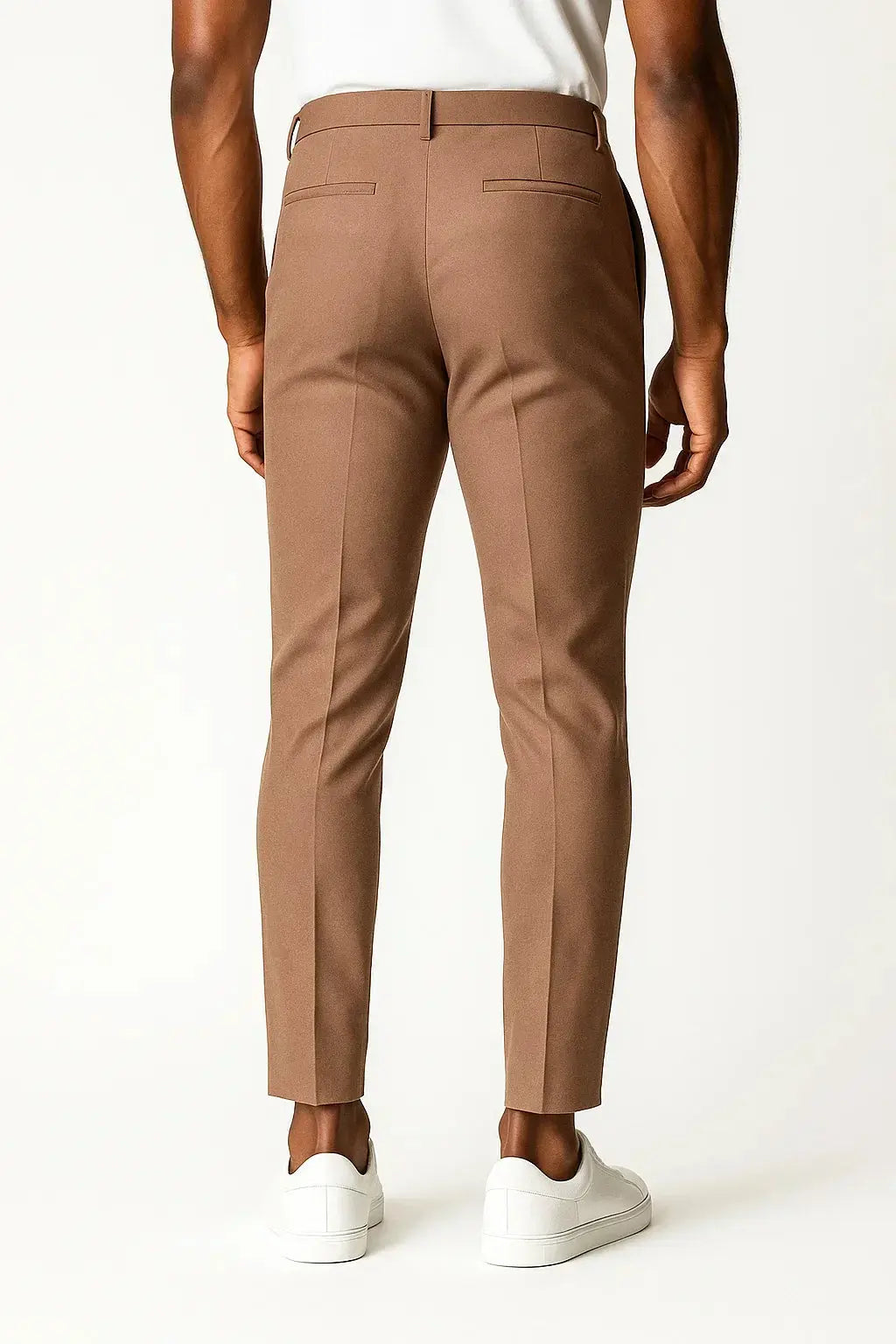 Optew Men's Chino Pants Khaki Stretch Fabric Modern Fit