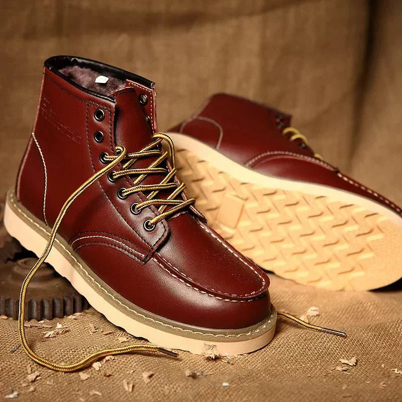 Optew Men’s Lace-Up Ankle Boots