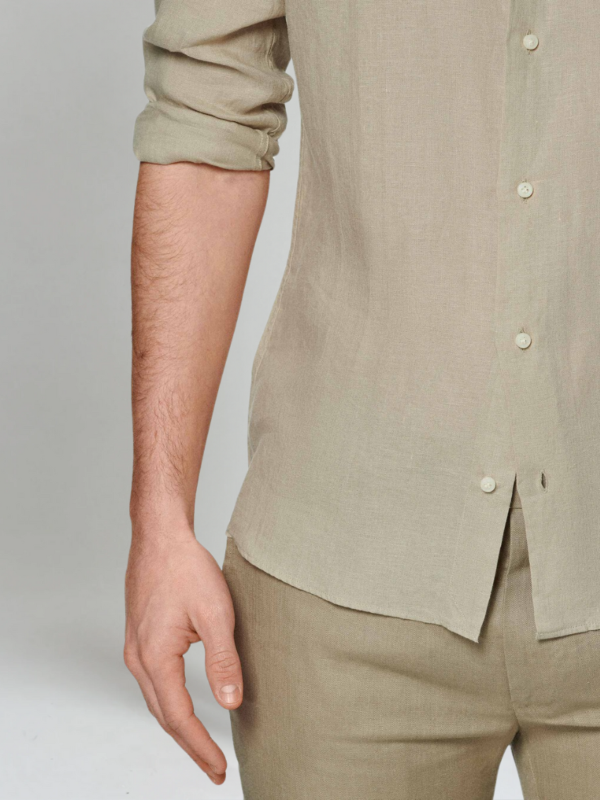 Optew Men’s Linen Button Shirt