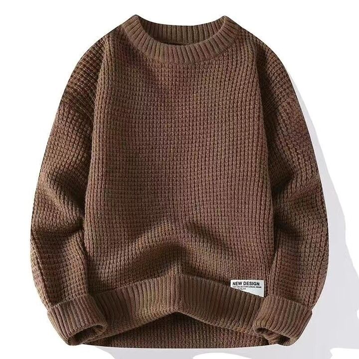 Optew Men’s Ribbed Crew Neck Jumper