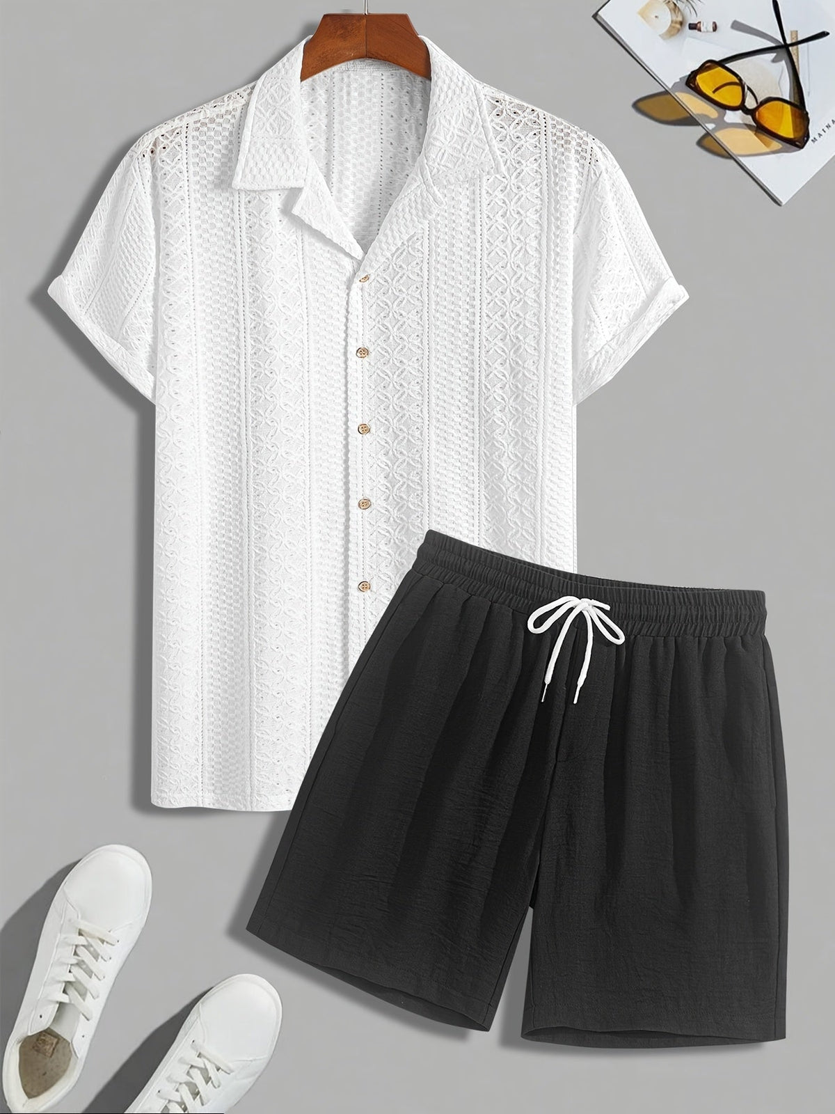Optew Men’s Jacquard Short Set