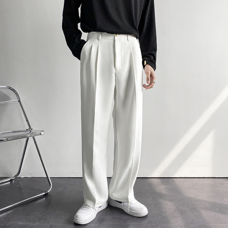 Optew Men’s Tailored Pleated Trousers