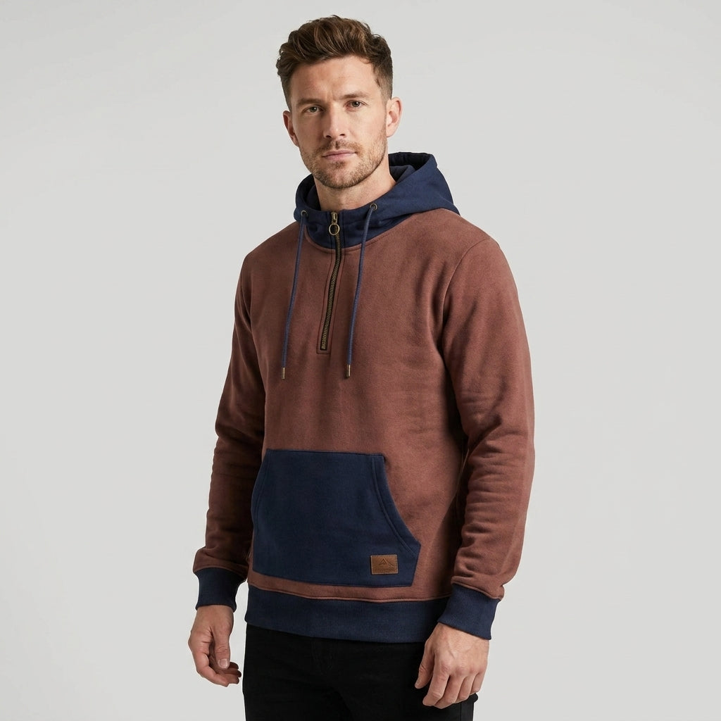 Optew Men’s Two-Tone Zip Hoodie