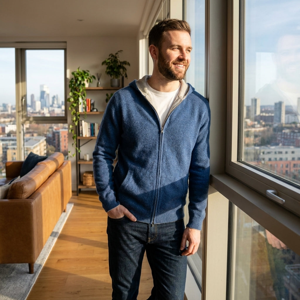 Optew Men’s Reversible Cashmere Hoodie