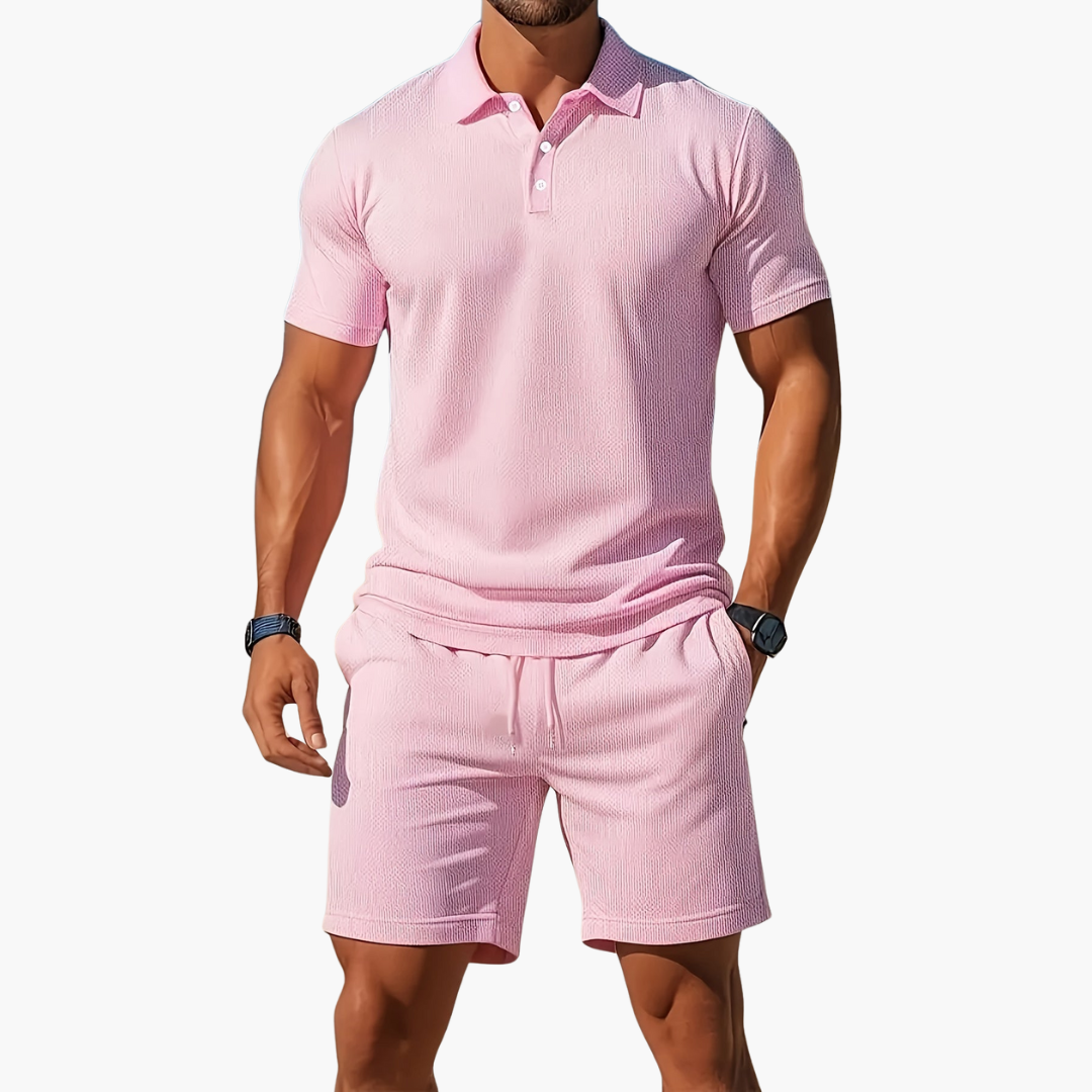 Optew Men’s Polo and Shorts Set