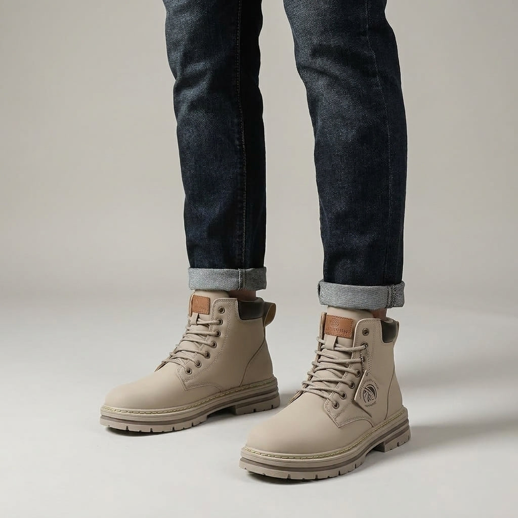 Optew Men’s Lace-Up Work Boots