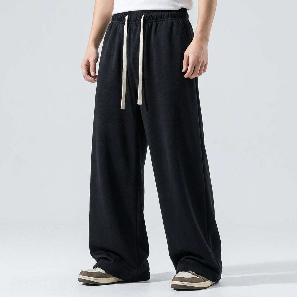 Optew Men’s Wide Leg Cotton Trousers