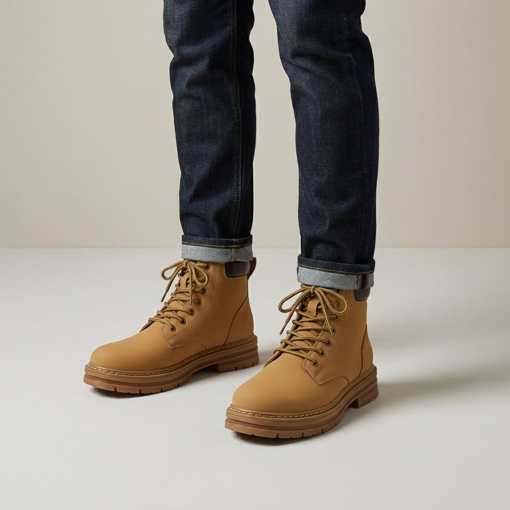 Optew Men’s Lace-Up Work Boots