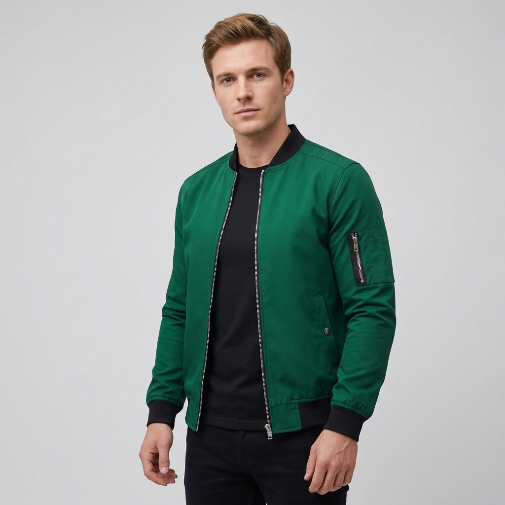 Optew Men’s Slim Bomber Jacket