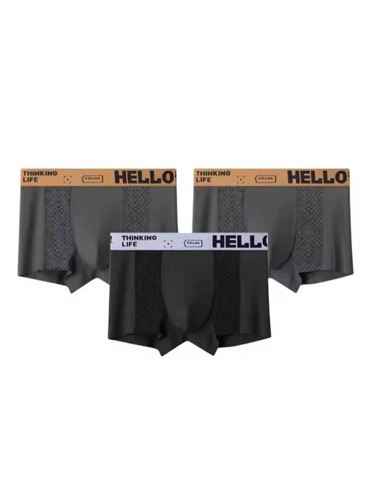 Optew Men Everyday Boxer Briefs Mesh Synthetic Blend