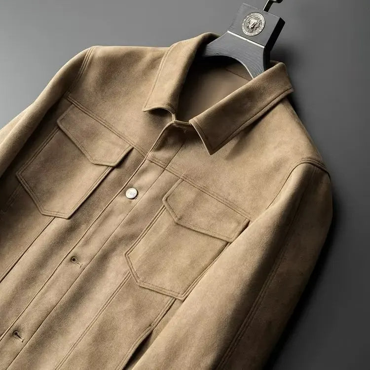 Optew Men’s Suede Slim Fit Jacket