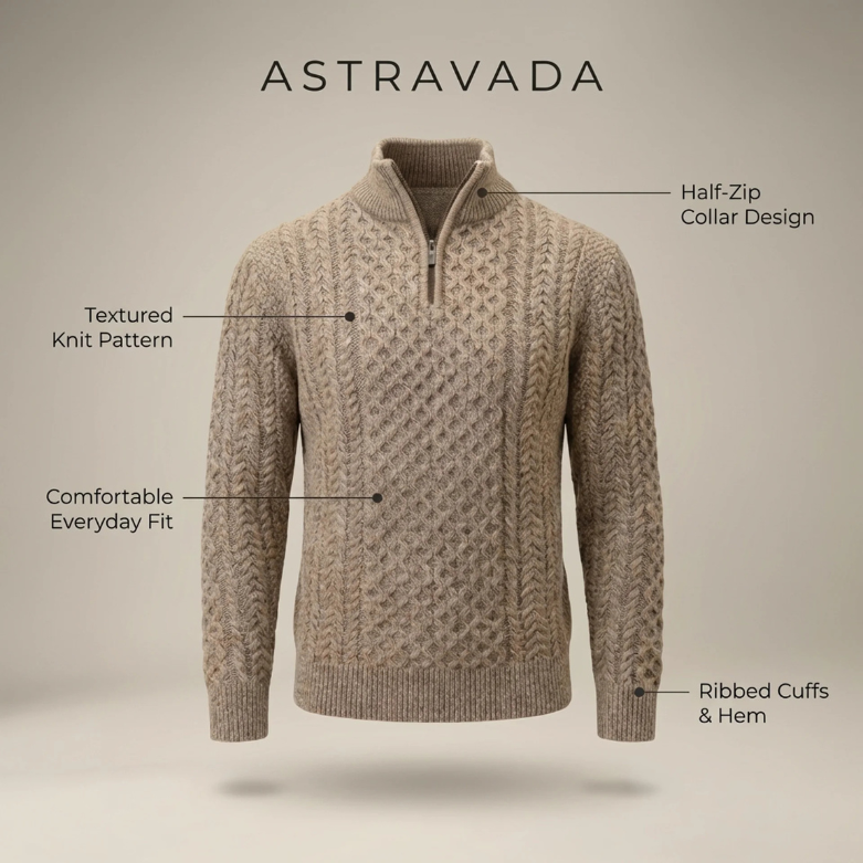 Optew Men’s Half Zip Knit Jumper