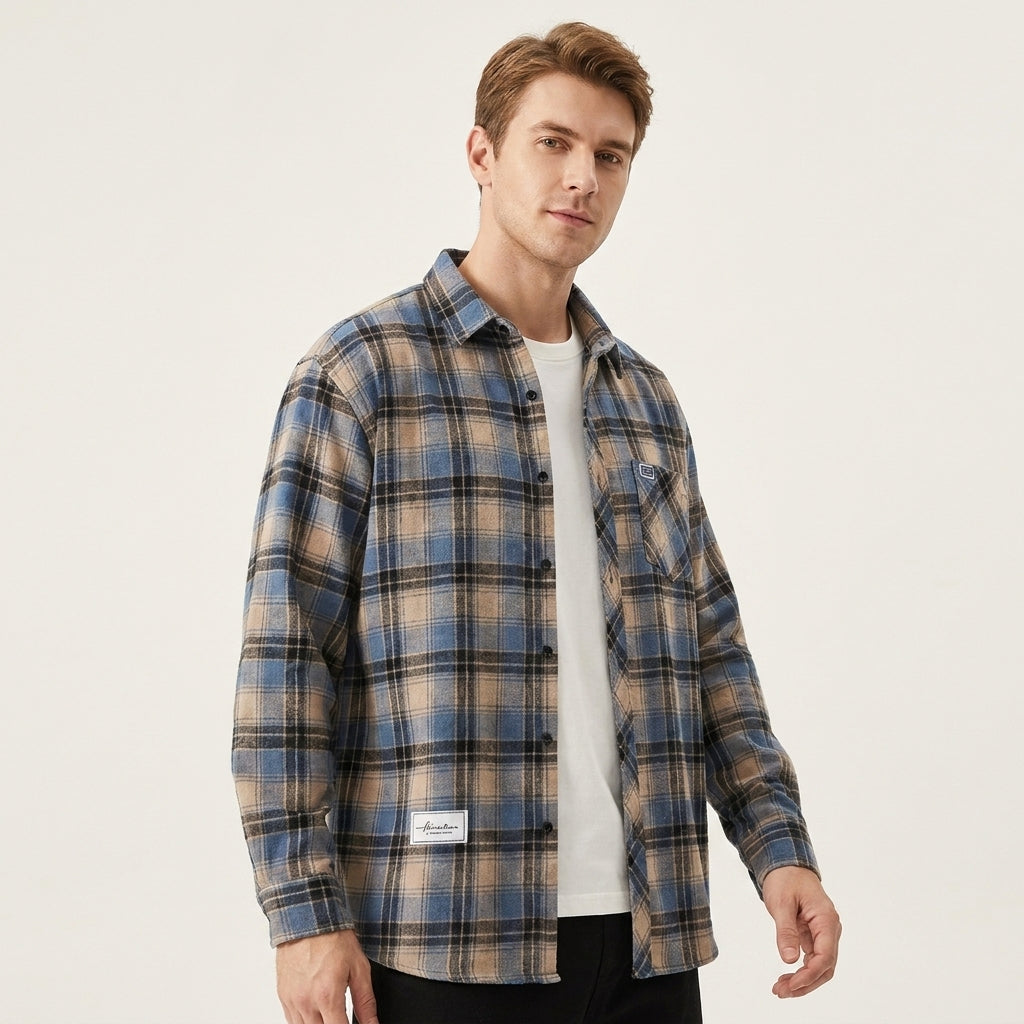 Optew Men’s Plaid Flannel Shirt
