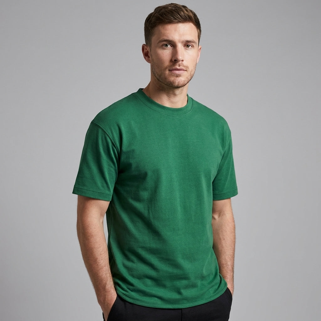 Optew Men’s Oversized Curved Hem T-Shirt