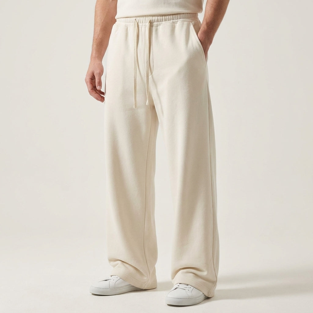 Optew Men’s Wide Leg Cotton Trousers