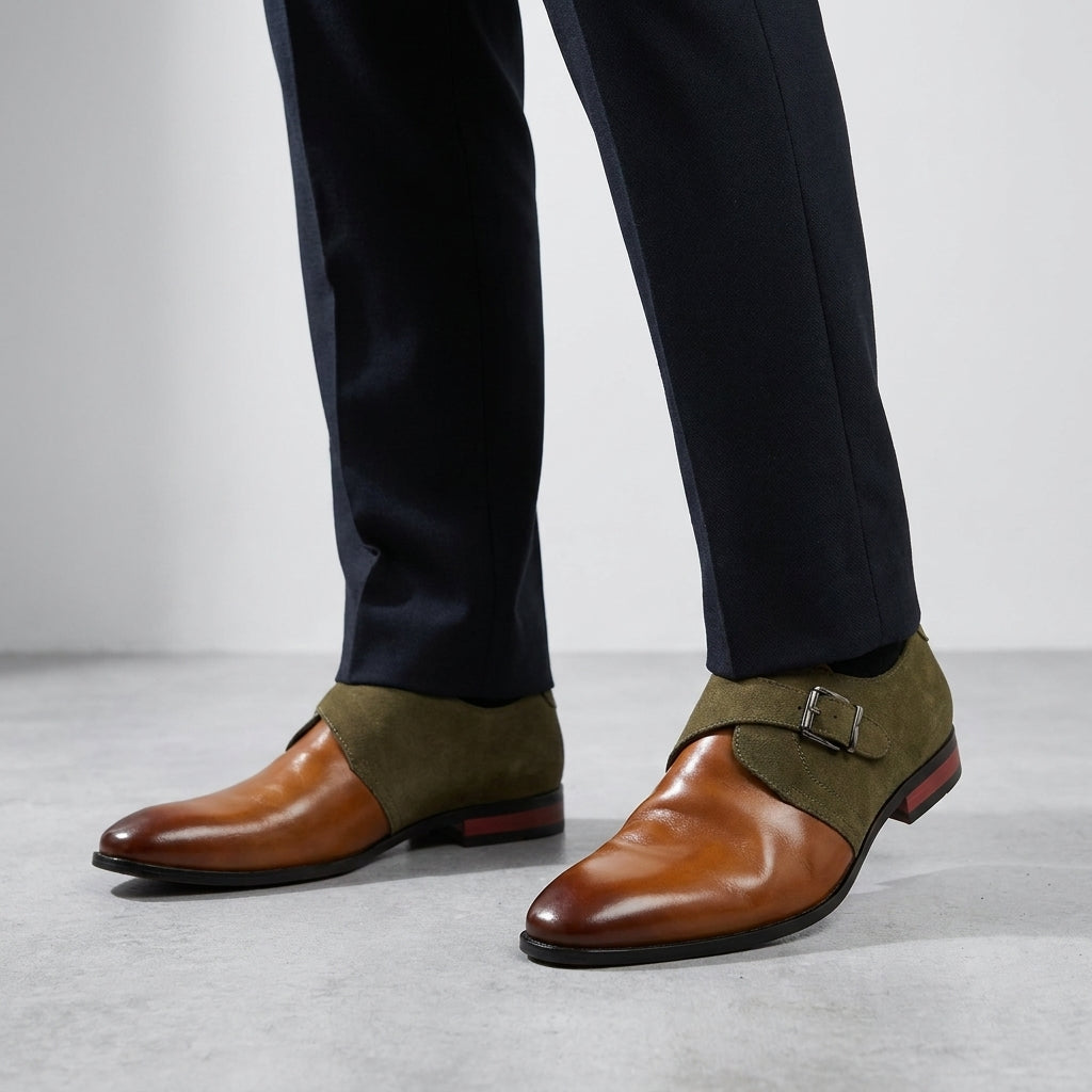 Optew Men’s Double Buckle Loafers