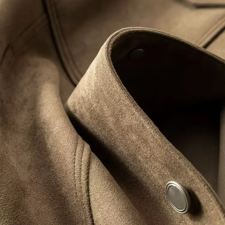 Optew Men’s Suede Slim Fit Jacket