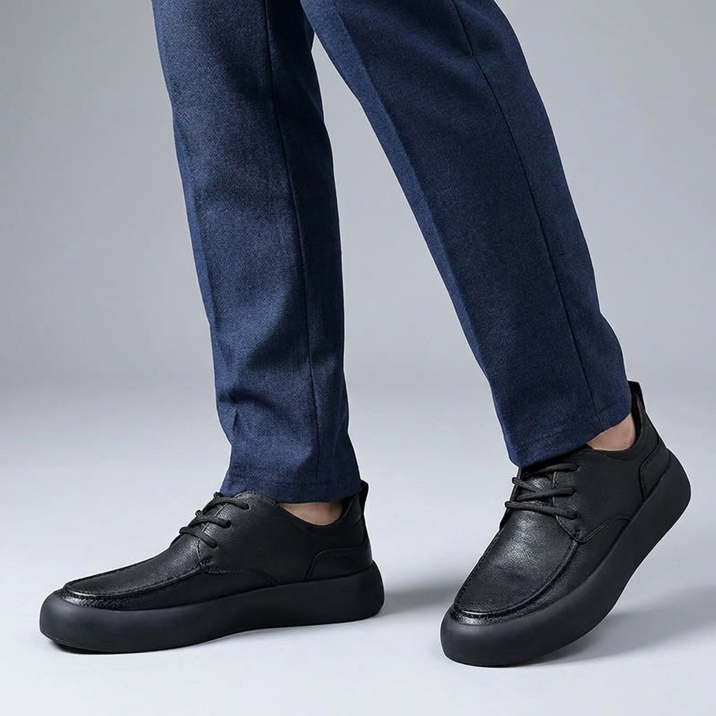 Optew Men’s Minimalist Leather Sneakers