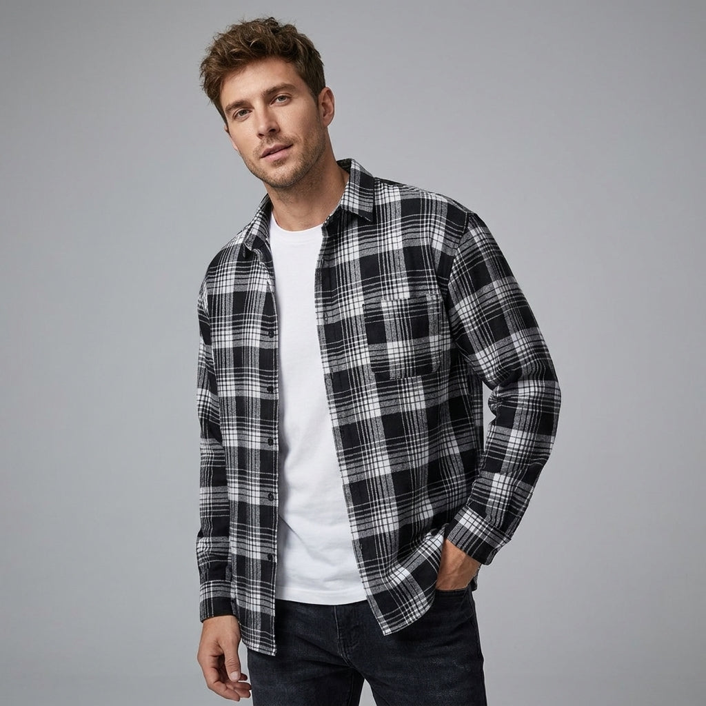 Optew Men’s Plaid Flannel Shirt