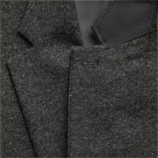 Optew Men Wedding Three‑piece Suit Tweed Wool Blend