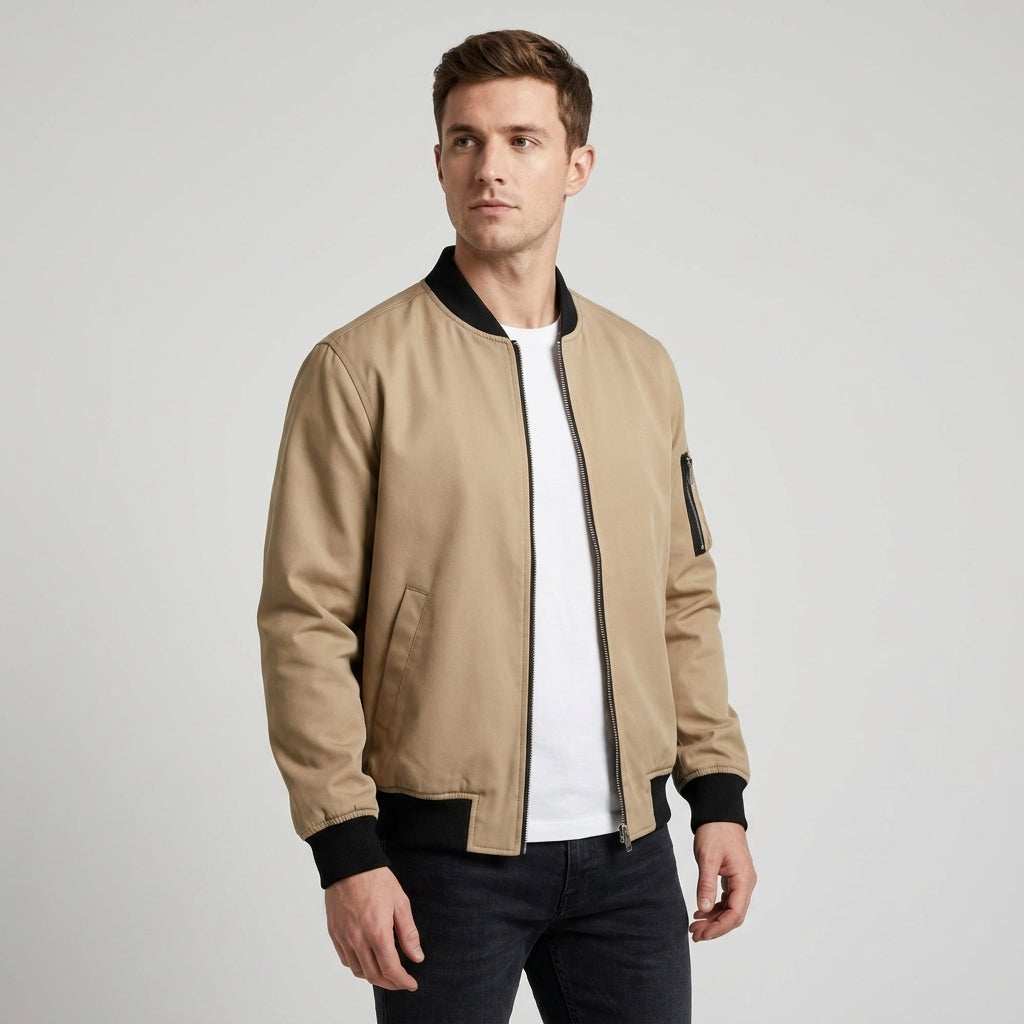 Optew Men’s Slim Bomber Jacket