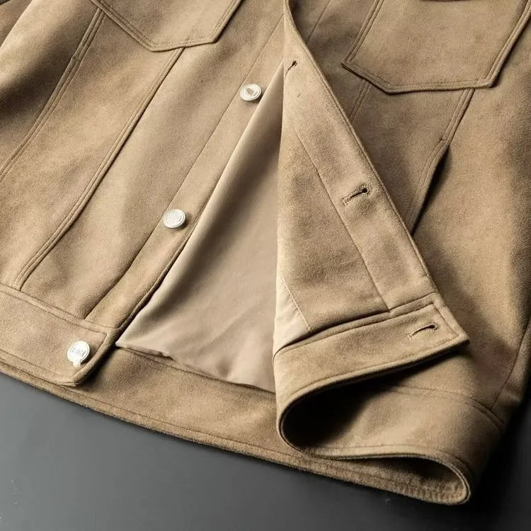 Optew Men’s Suede Slim Fit Jacket