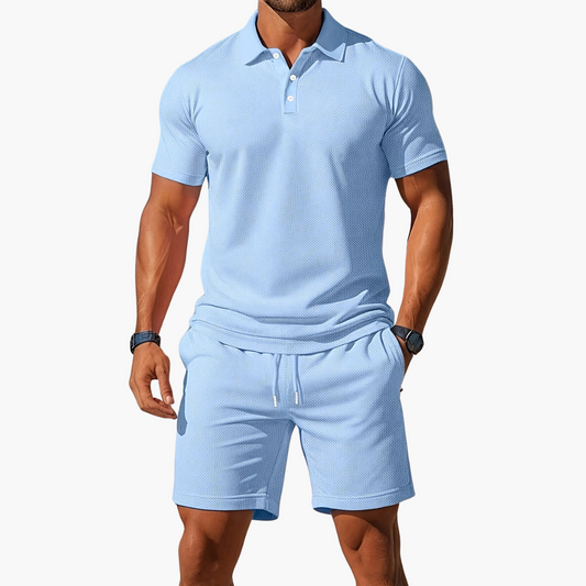 Optew Men’s Polo and Shorts Set