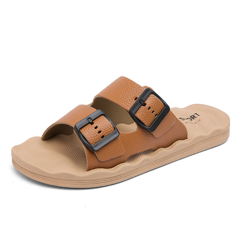 Optew Men’s Double Strap Buckle Sandal