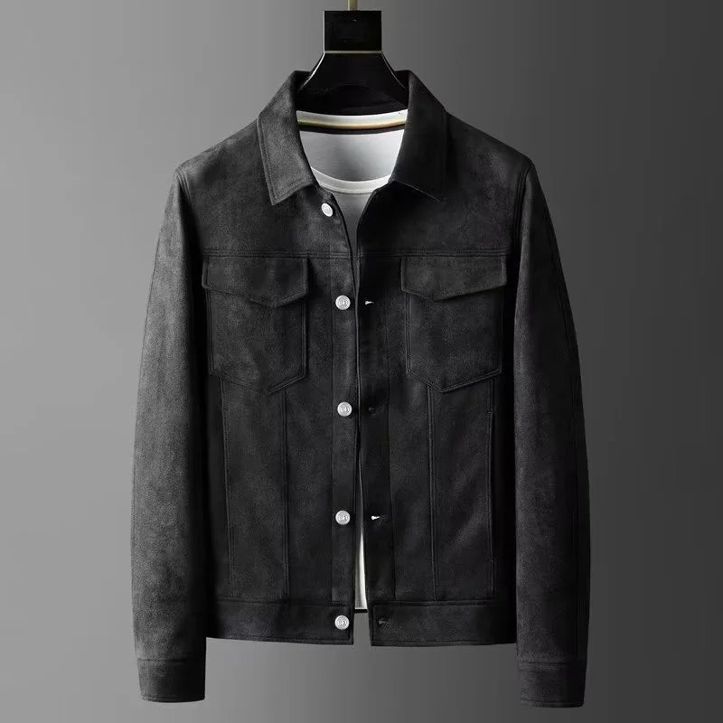 Optew Men’s Suede Slim Fit Jacket